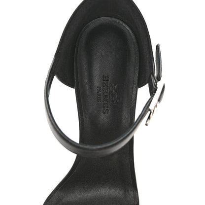 Hermes Chevre Judy 70 Sandals 38 Black 7 of 10