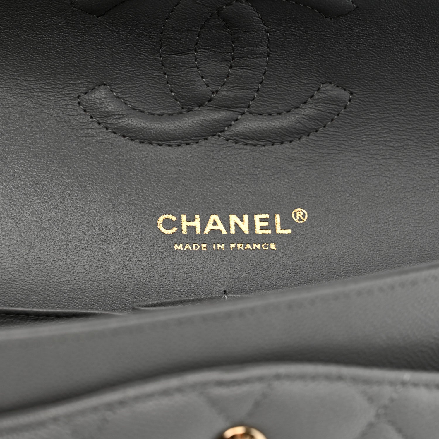 Chanel Caviar Quilted Medium Double Flap Grey 6 of 11