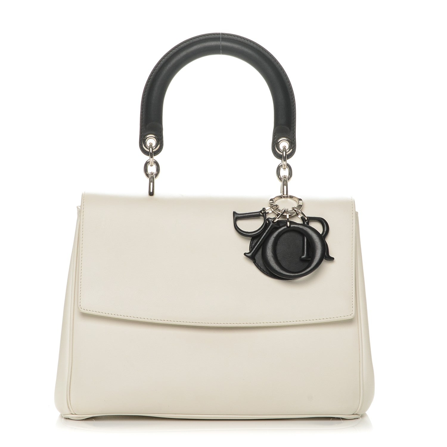 Christian Dior Smooth Calfskin Bi-Color Small Be Dior Flap White Black 1 of 12