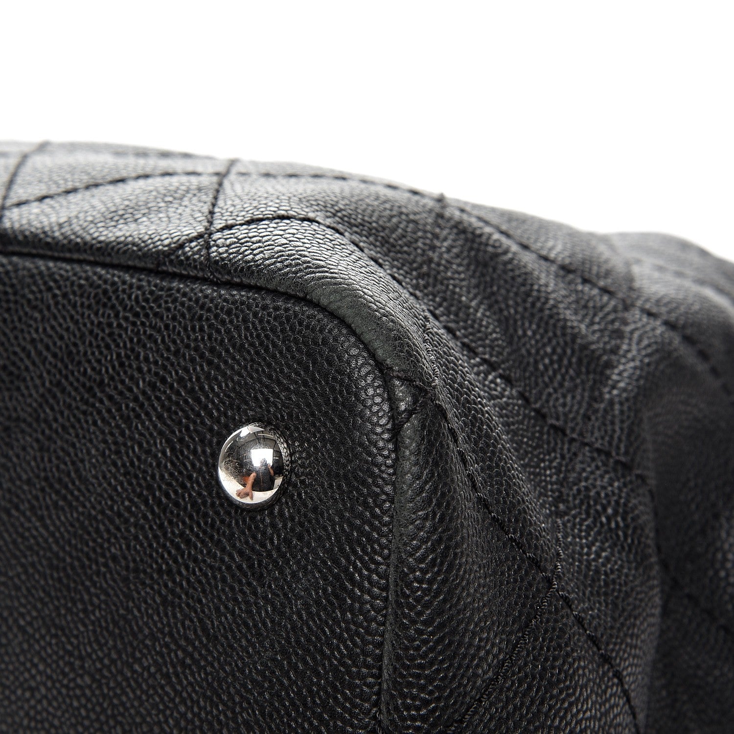Chanel Grained Calfskin Quilted Large Daily Shopping Tote Black 10 of 14
