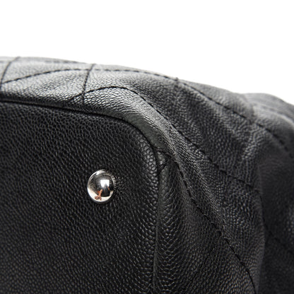 Chanel Grained Calfskin Quilted Large Daily Shopping Tote Black 10 of 14