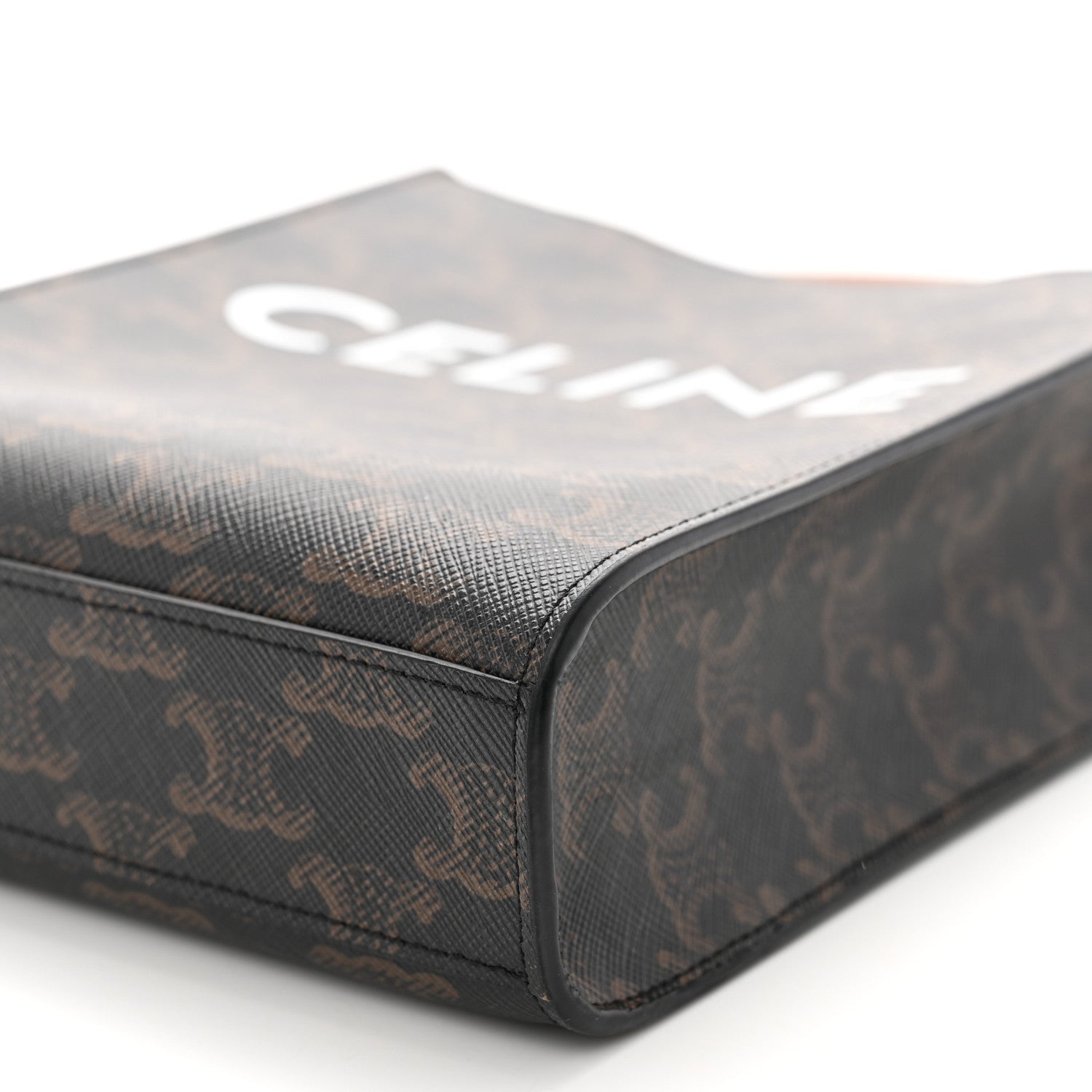 Celine Triomphe Canvas Calfskin Mini Vertical Cabas Tan 12 of 15