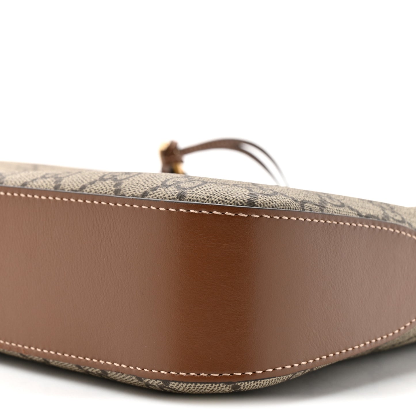 GG Supreme Monogram Medium Padlock Shoulder Bag Beige Ebony Brown Sugar