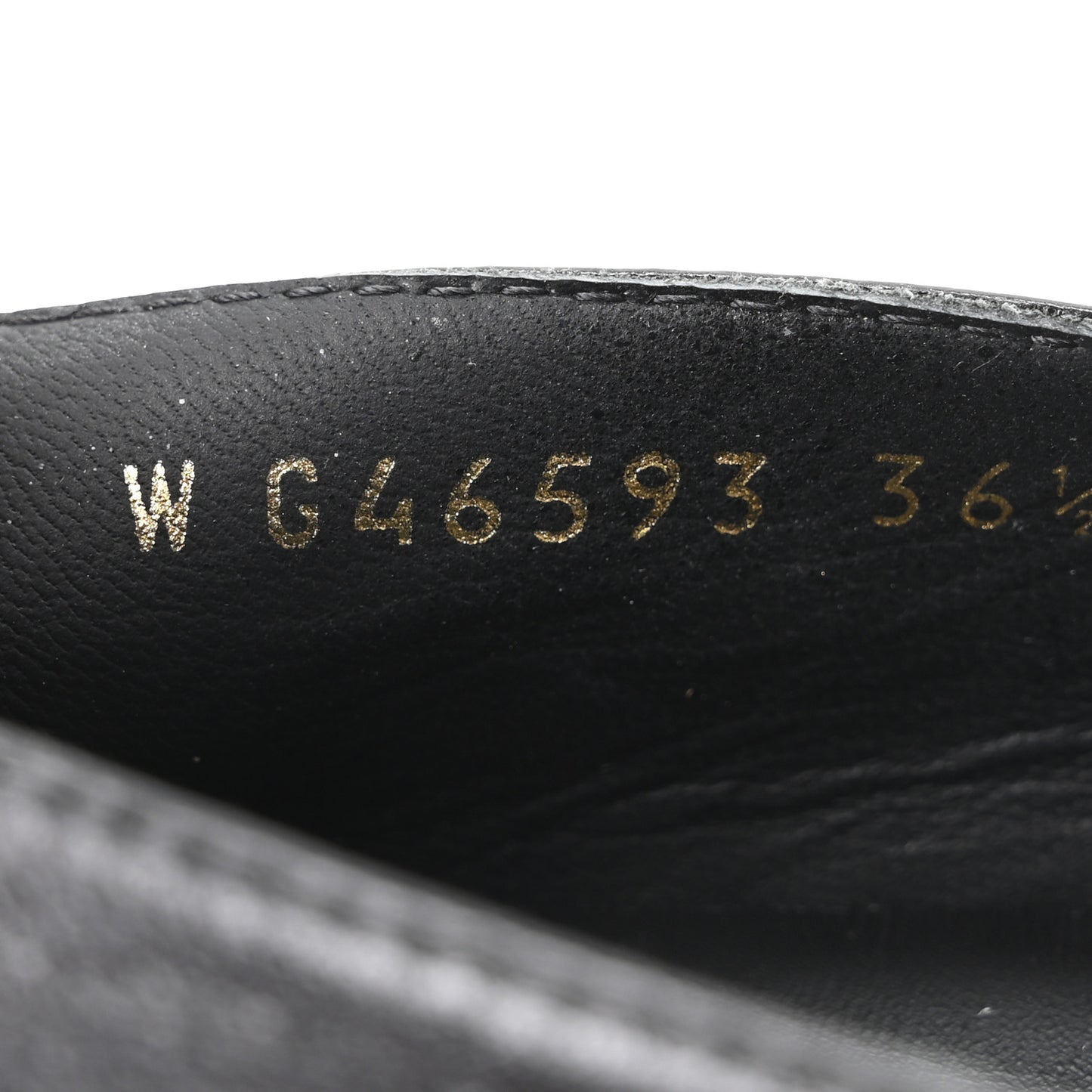 Crumpled Shiny Lambskin Patent Calfskin CC Ballet Flats 36.5 Black