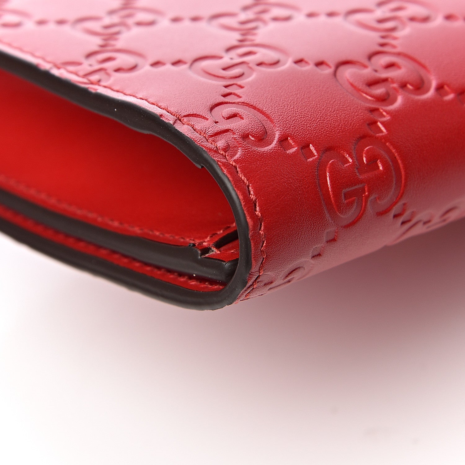 Gucci Guccissima Padlock Clutch Hibiscus Red 8 of 9