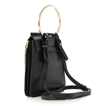 Chloe Smooth Calfskin Little Horses Embroidered Mini Faye Bracelet Bag Black 3 of 10