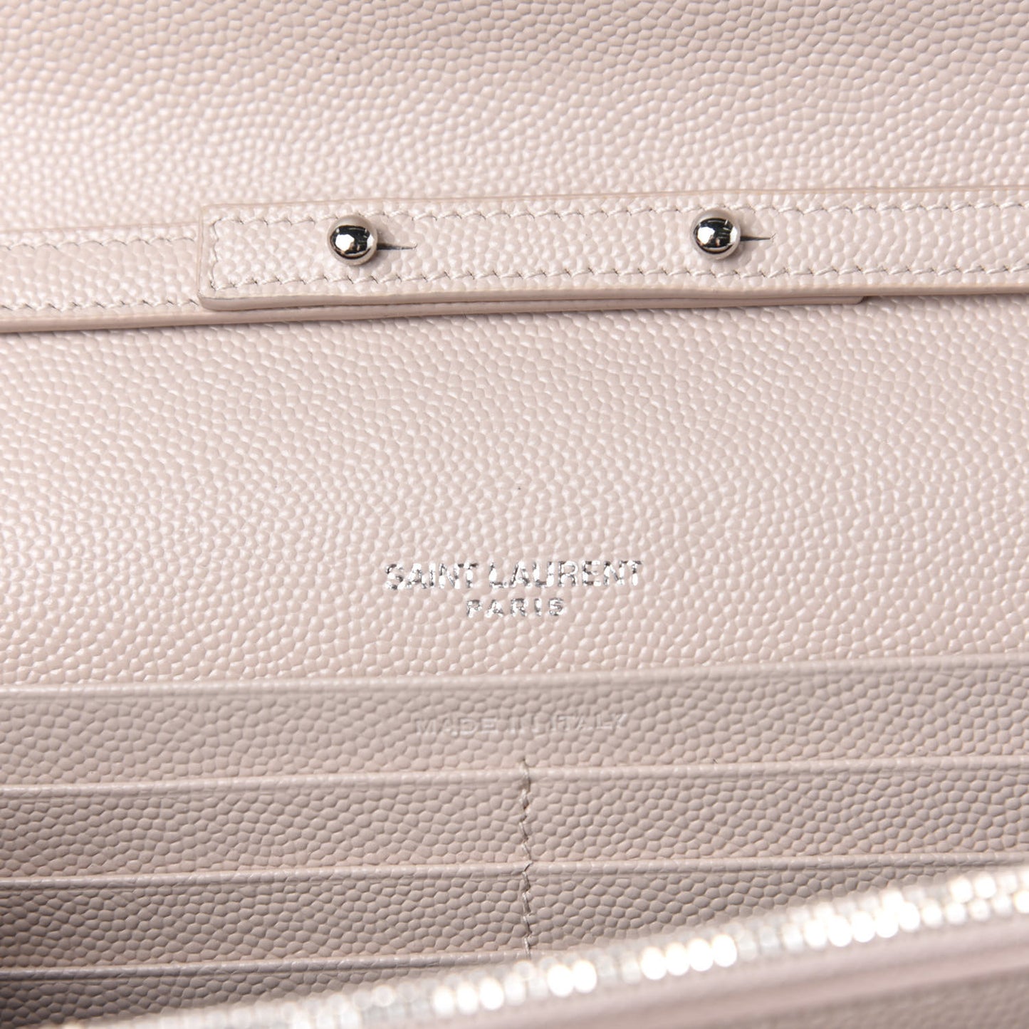 Grain De Poudre Matelasse Chevron Monogram Chain Wallet Pale Pink