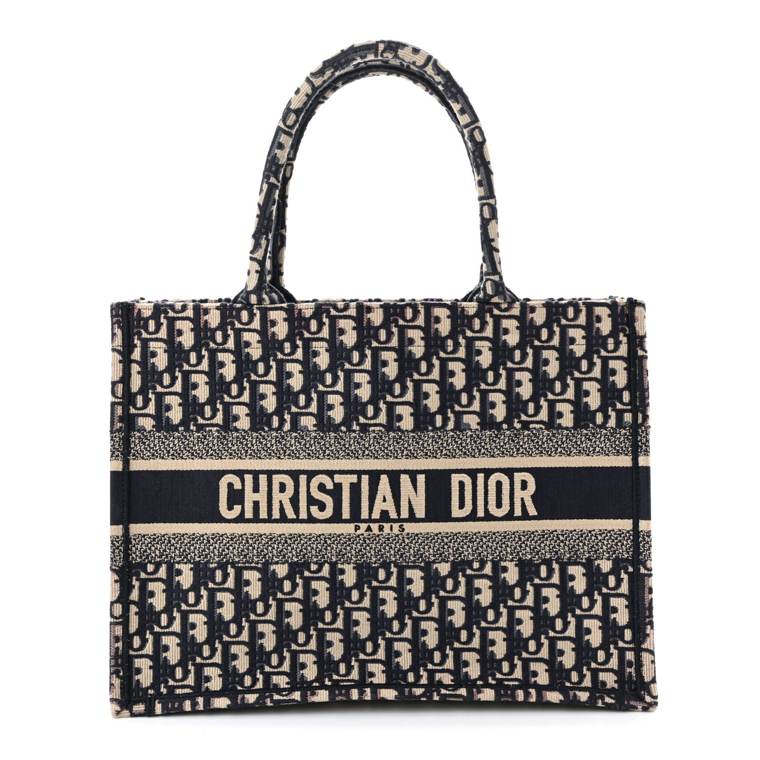 Christian Dior Oblique Medium Book Tote Blue Multicolor 1 of 9