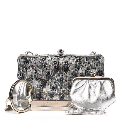 Judith Leiber Swarovski Crystal Minaudière Deco Clutch Black 3 of 20