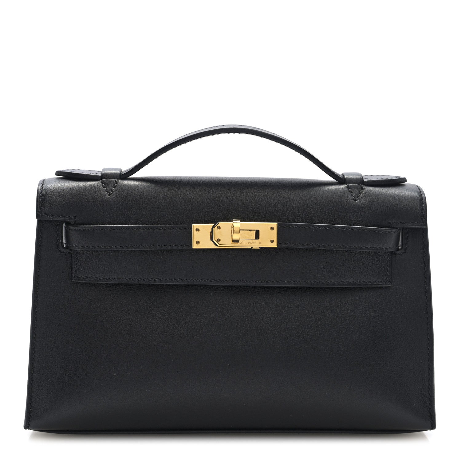 Hermes Swift Kelly Pochette Clutch Black 1 of 11