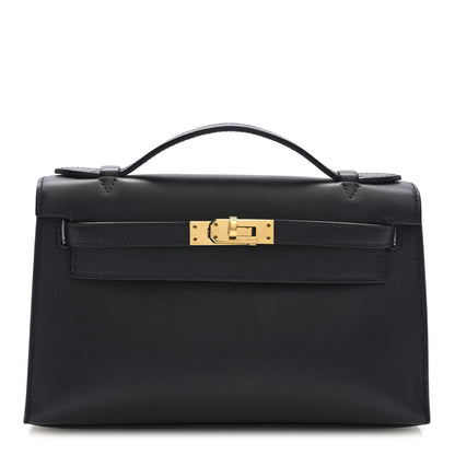 Hermes Swift Kelly Pochette Clutch Black 1 of 11