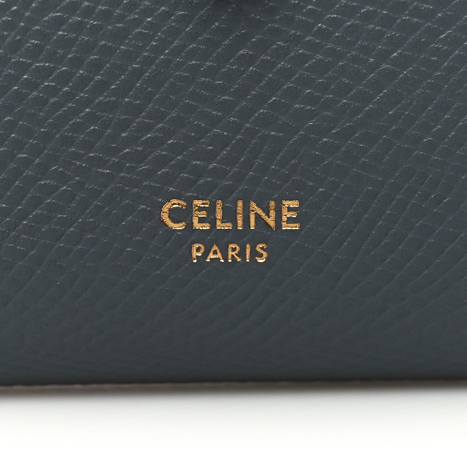 Celine Grained Calfskin Medium Multifunction Strap Wallet Grey Chalk 7 of 11