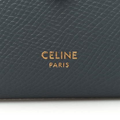 Celine Grained Calfskin Medium Multifunction Strap Wallet Grey Chalk 7 of 11