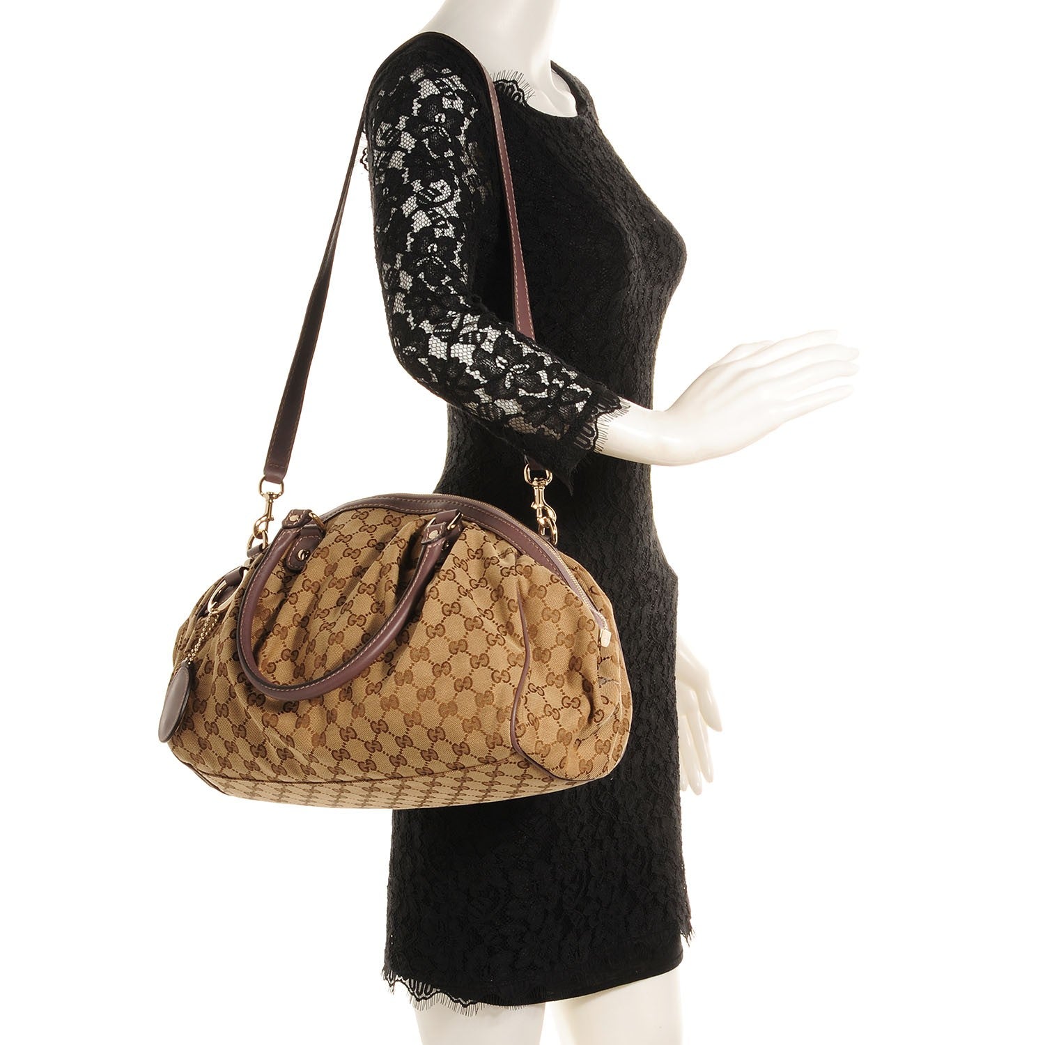Gucci Monogram Medium Sukey Boston Lavender 2 of 7