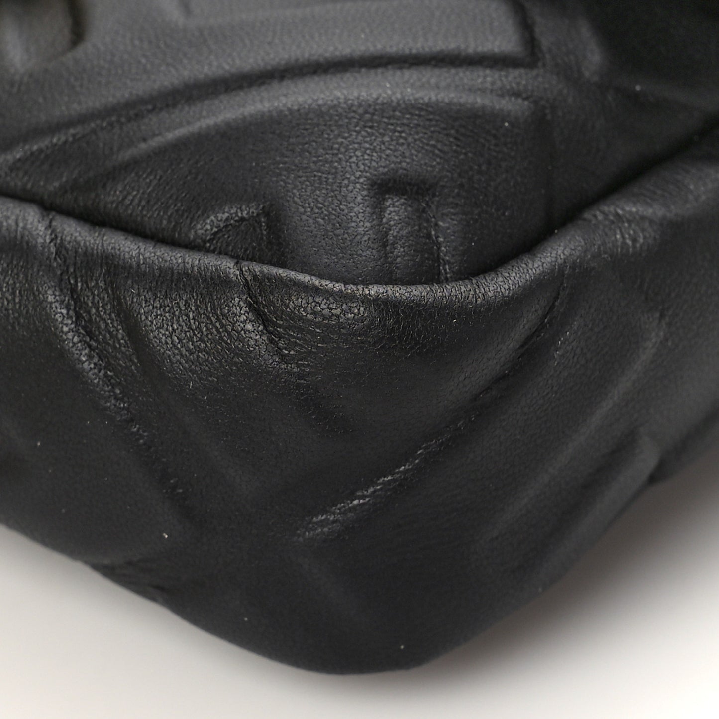 Nappa FF 1974 Embossed Mini Baguette Black