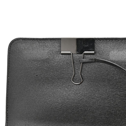 Off-White Saffiano Striped Mini Diag Binder Clip Bag Black White Yellow 11 of 13