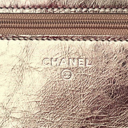 Chanel Metallic Aged Calfskin Quilted Reissue Wallet On Chain WOC Bronze 7 of 9