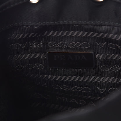 Prada Saffiano Tessuto Nylon Vela Bucket Wristlet Black 6 of 8