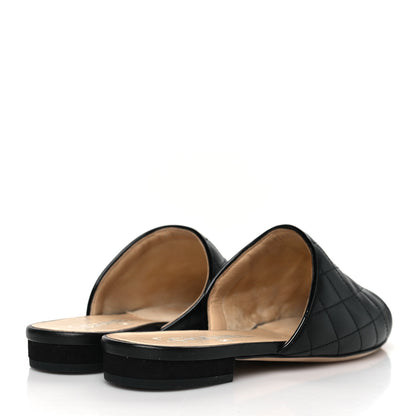 Chanel Lambskin Kid Suede Quilted Mules 36 Black 4 of 9