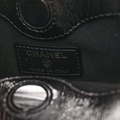 Chanel Shiny Lambskin Quilted Micro 31 Clutch With Chain Black 6 of 11