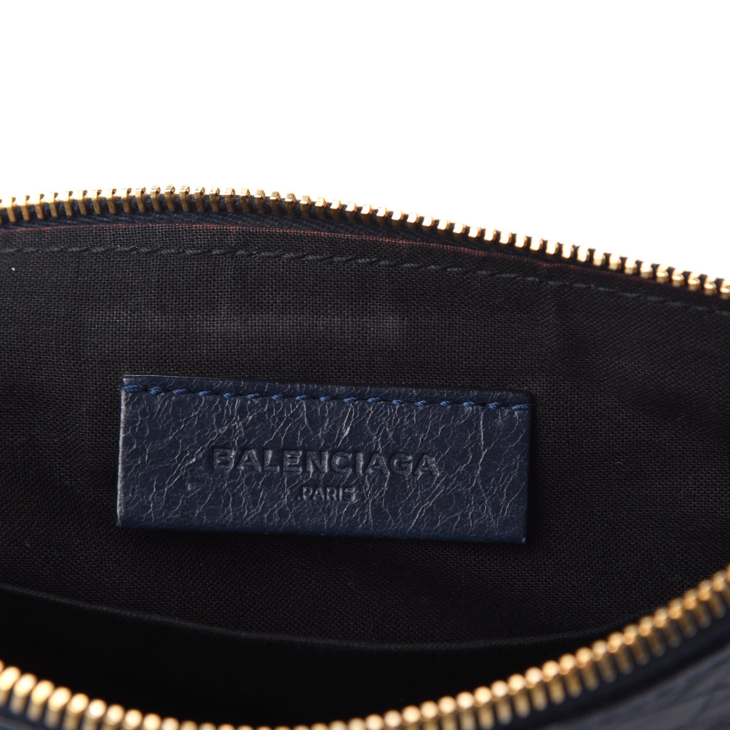 Balenciaga Agneau Giant 12 Gold Hardware Pouch Clutch Bleu Obscur 6 of 7
