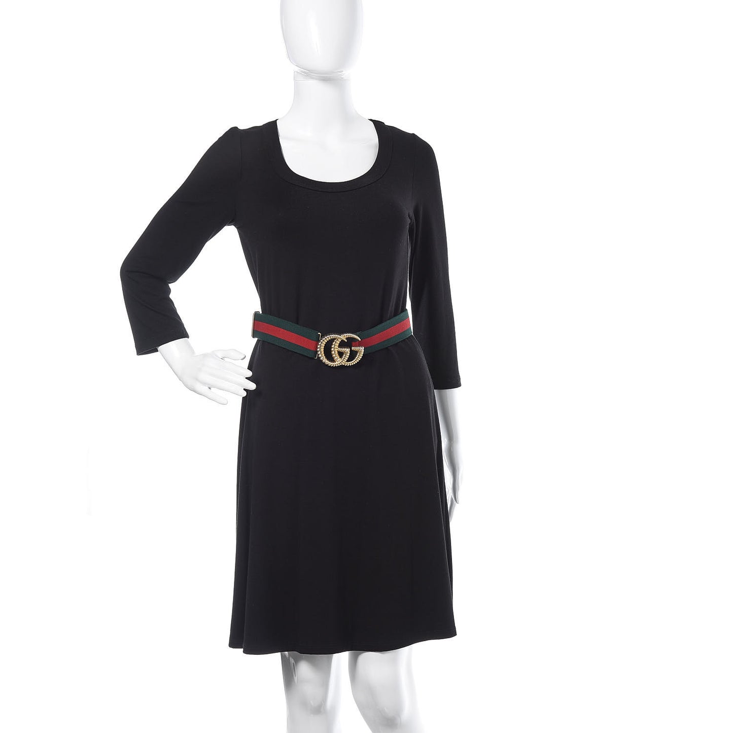 Canvas Torchon Double G Web Belt 75 30 Verde