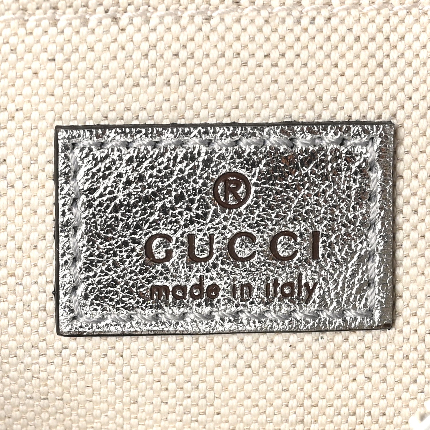 Gucci Metallic Sakai Be Green Calfskin Diagonal Stitched Mini Blondie Shoulder Bag Silver 6 of 10