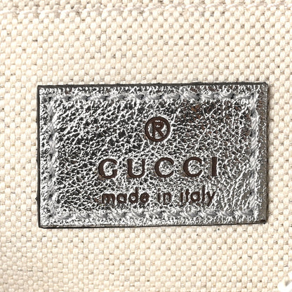 Gucci Metallic Sakai Be Green Calfskin Diagonal Stitched Mini Blondie Shoulder Bag Silver 6 of 10