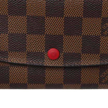 Louis Vuitton Damier Ebene Emilie Wallet Red 12 of 12