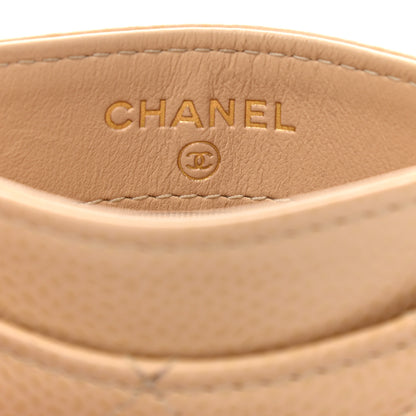 Chanel Caviar Quilted Card Holder Beige 6 of 9