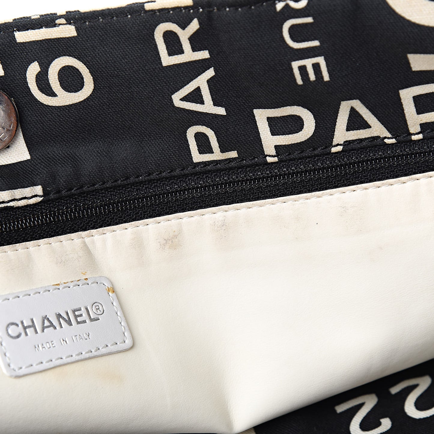 Canvas 31 Rue Cambon Beach Tote Black