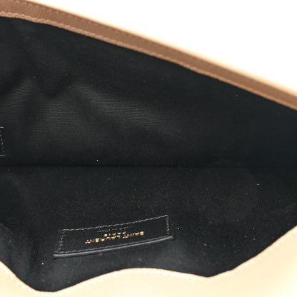 Saint Laurent Grain De Poudre Uptown Pouch Dark Beige 5 of 9