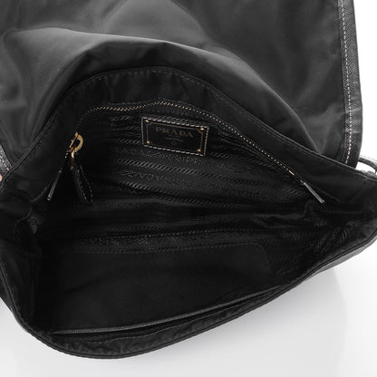 Prada Tessuto Nylon Saffiano Small Messenger Bag Black 5 of 8