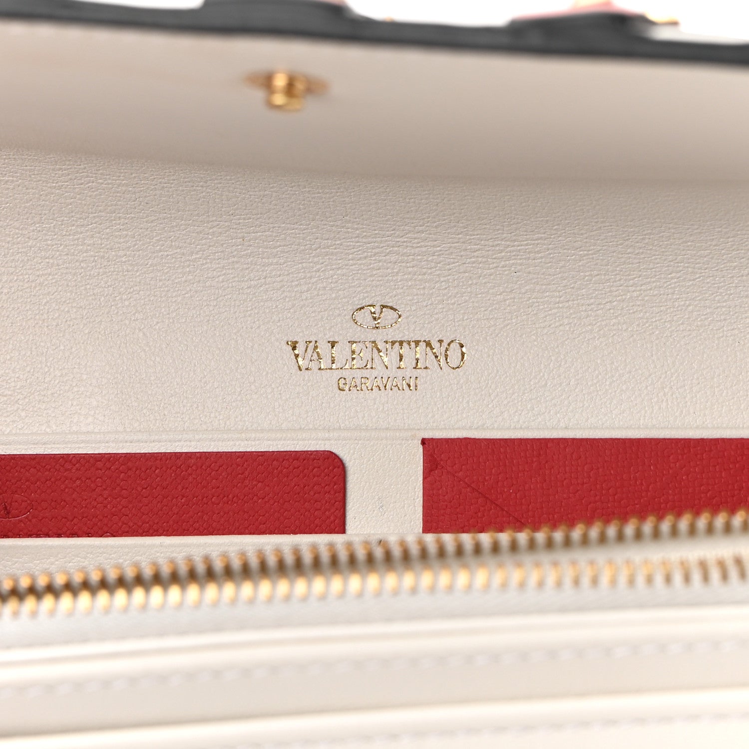 Valentino Garavani Vitello Loveblade Embellished Chain Wallet White 6 of 11