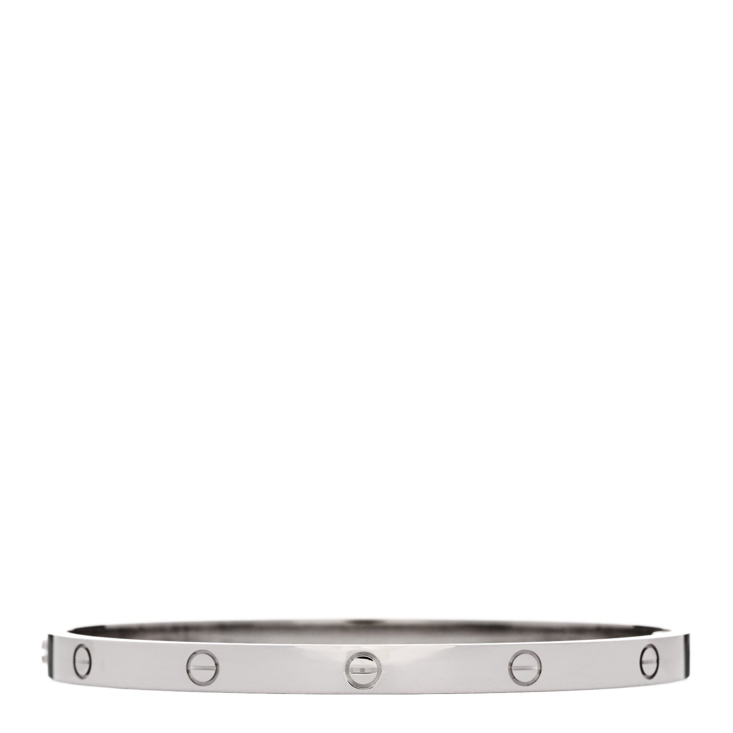 18K White Gold LOVE Single Screw Bracelet 19
