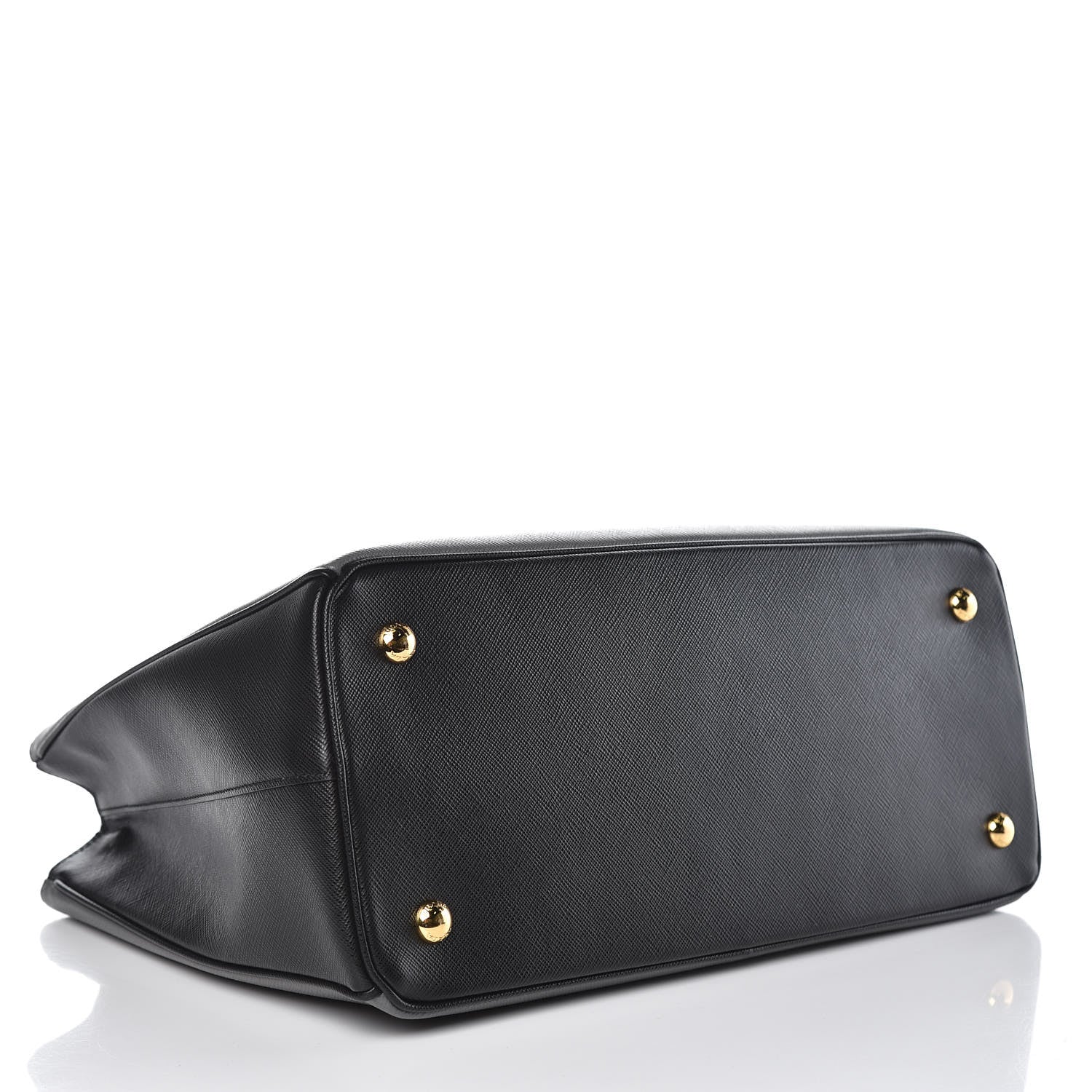 Prada Saffiano Lux Bi-Color Medium Tote Mercurio Black 4 of 9