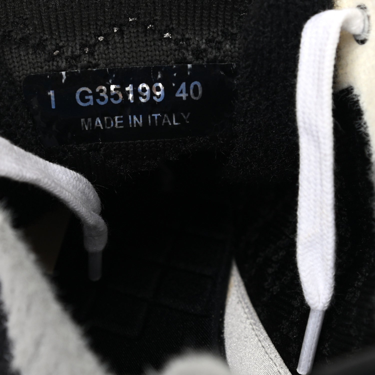Chanel Mixed Fabrics Knit Sneakers 40 Black Grey White 7 of 7