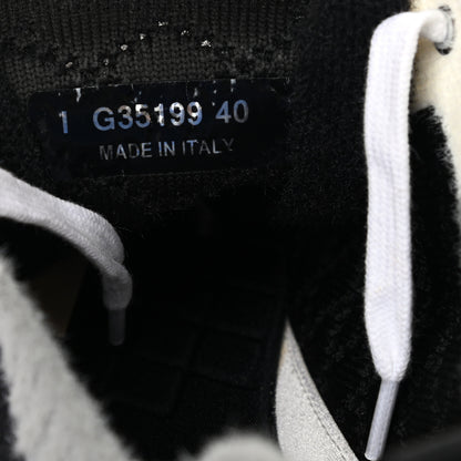 Chanel Mixed Fabrics Knit Sneakers 40 Black Grey White 7 of 7