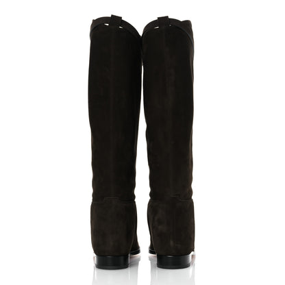 Hermes Suede Kelly Jumping Boots 39 Ecorce 6 of 12