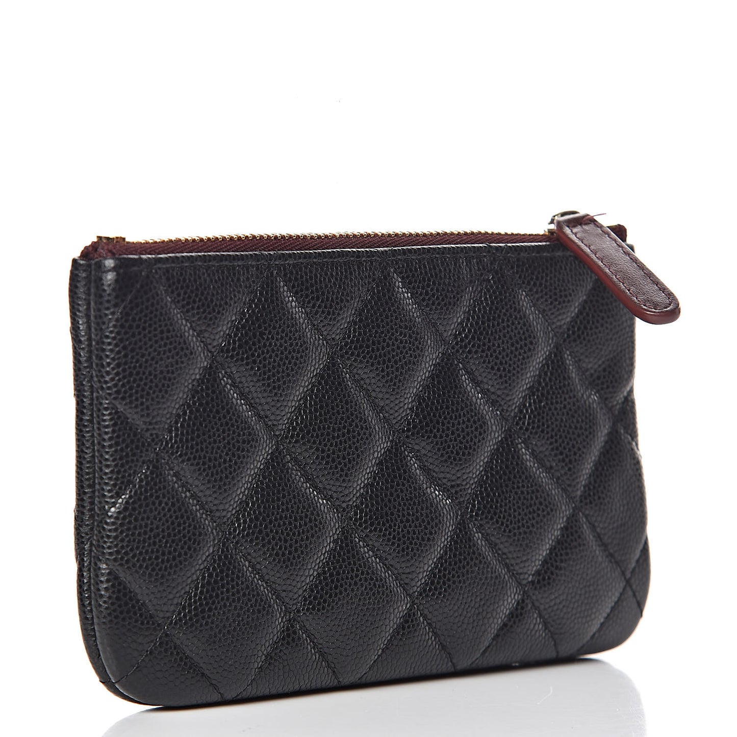 Caviar Quilted Small Cosmetic Case Black