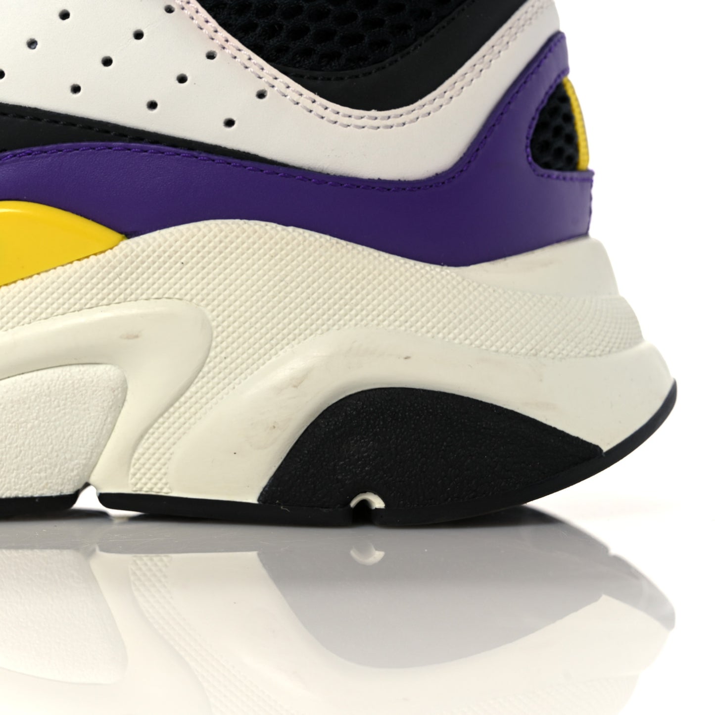 Technical Mesh Calfskin Mens B22 Sneakers 40 Violet White