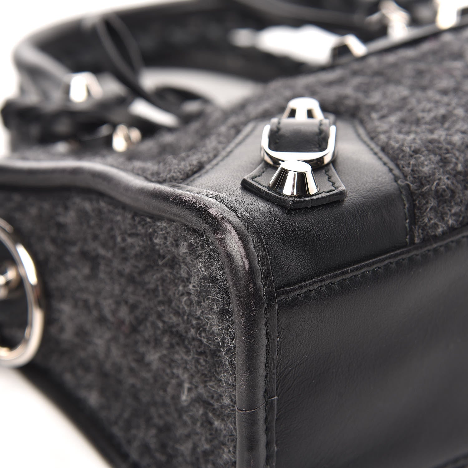 Balenciaga Alpaca Calfskin Classic Silver Hardware Mini City Black 12 of 15