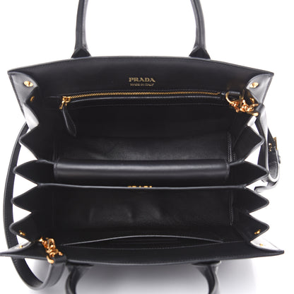 Prada Saffiano City Calfskin Medium Bibliothèque Top Handle Black 4 of 8
