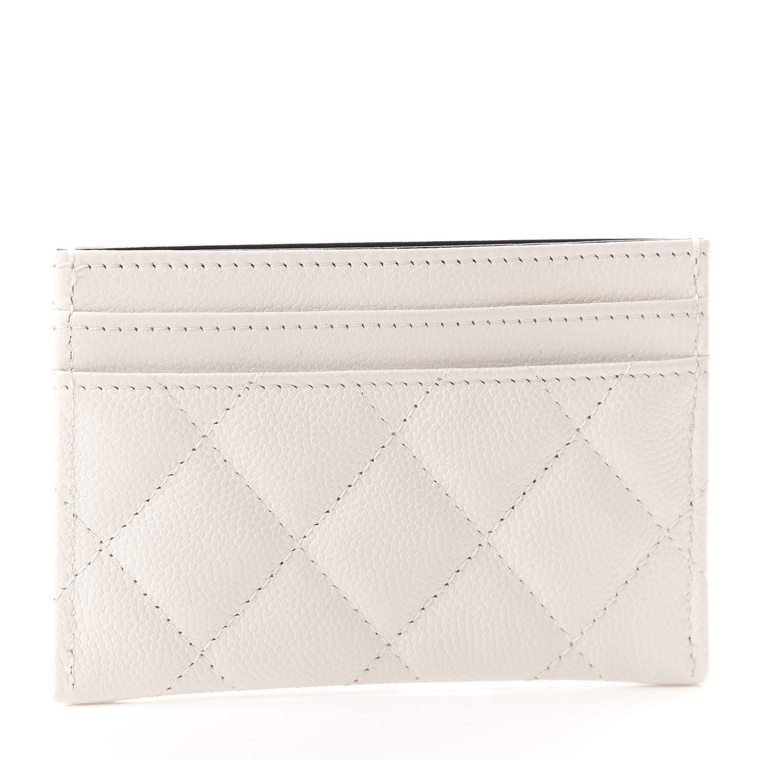 Chanel Caviar Quilted My Everything Card Holder White Black 3 of 9