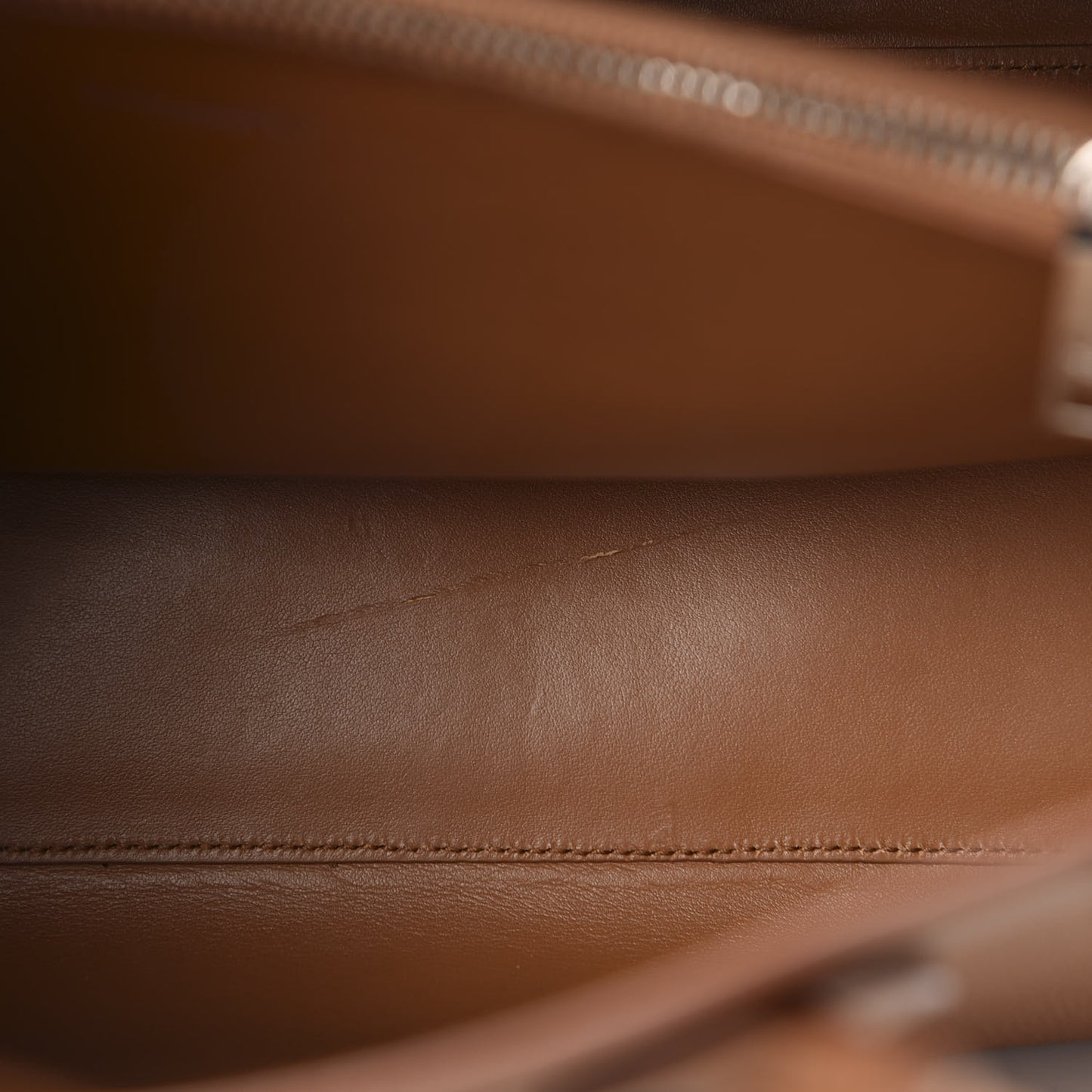 Grained Calfskin Small Sac de Jour Cognac