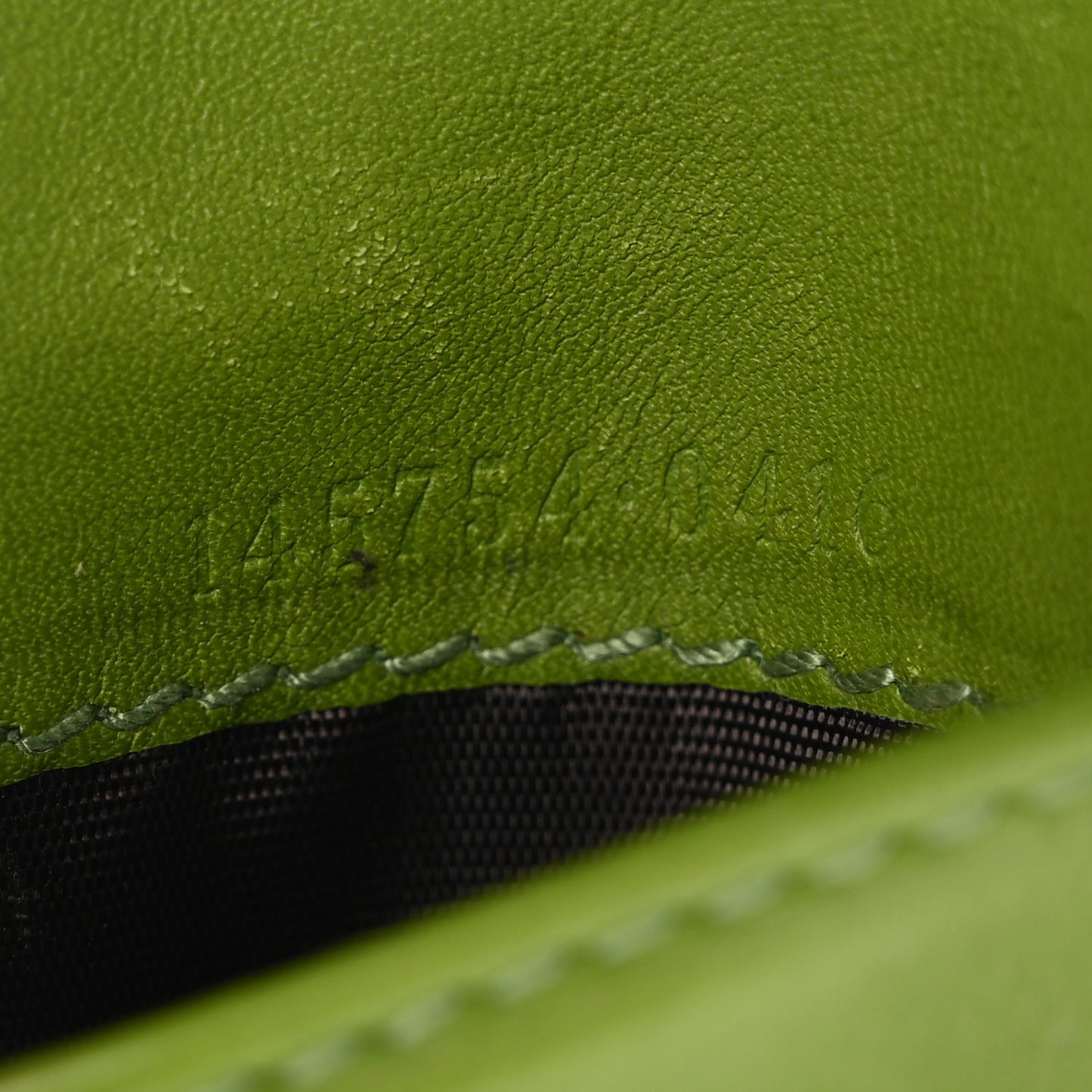 Patent Microguccissima Bi-Fold Wallet Green
