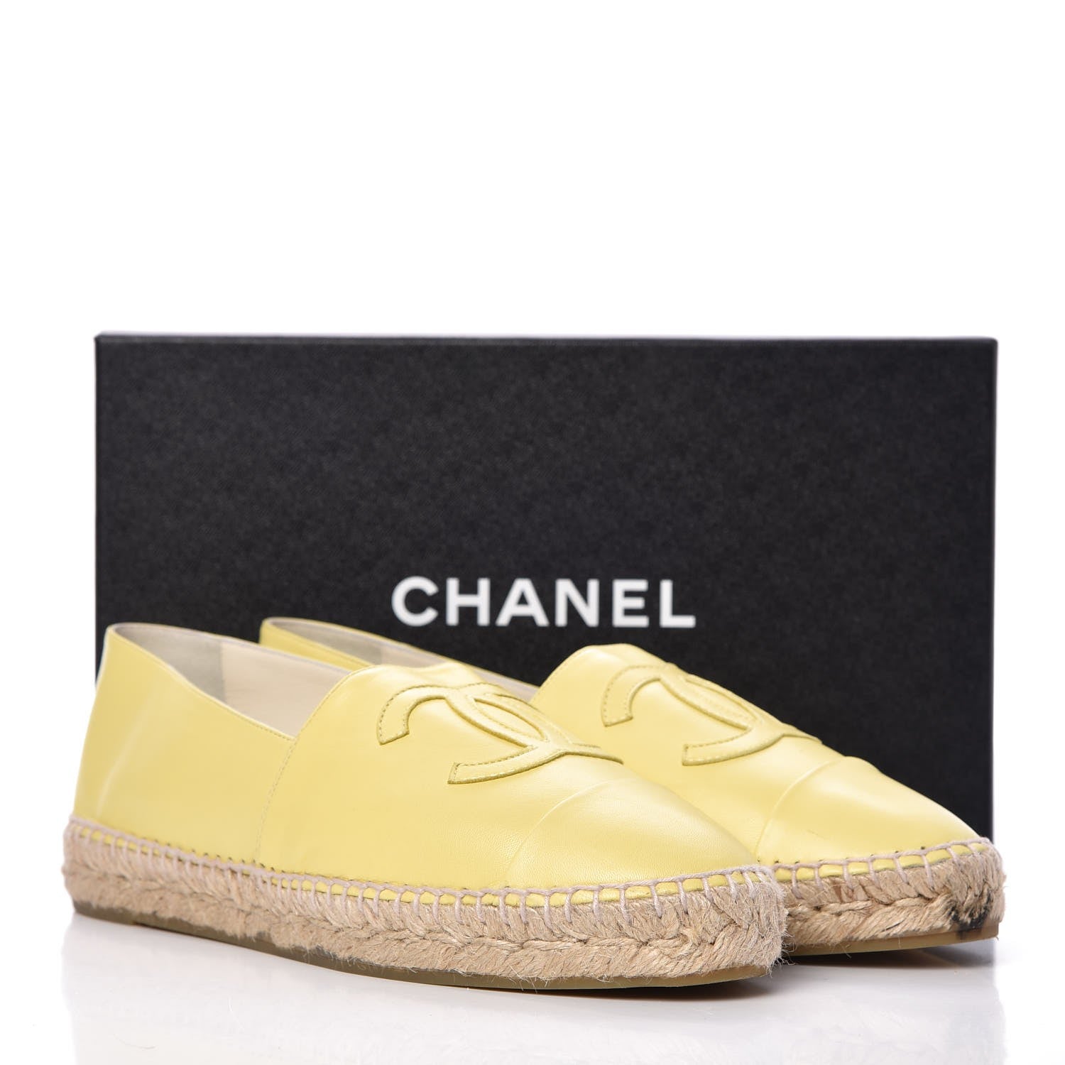 Chanel Lambskin CC Espadrilles 41 Yellow 15 of 15