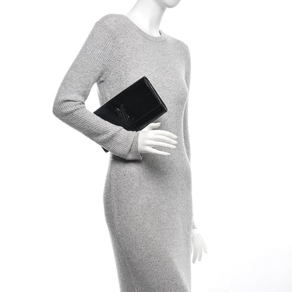 Saint Laurent Textured Patent Monogram Small Belle De Jour Clutch Black 2 of 6