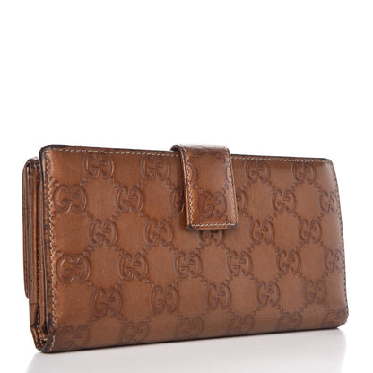 Gucci Guccissima Continental Heart Wallet Bronze 3 of 14