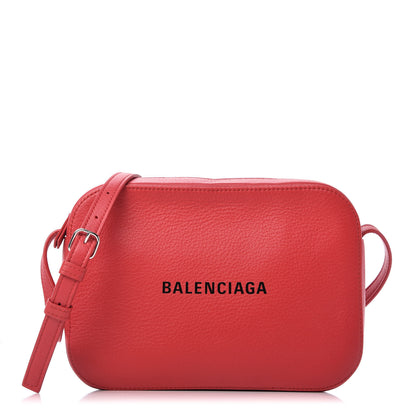 Balenciaga Calfskin Logo S Everyday Camera Bag Rouge Lantern Black 1 of 10